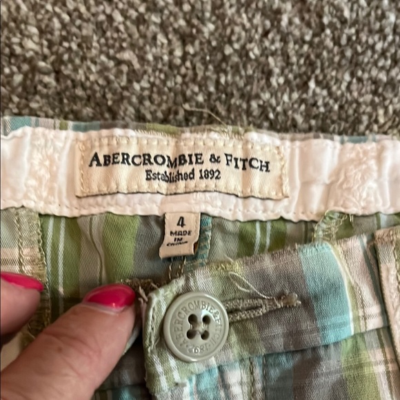 Abercrombie & Fitch Green and Blue  shorts - Picture 3 of 5